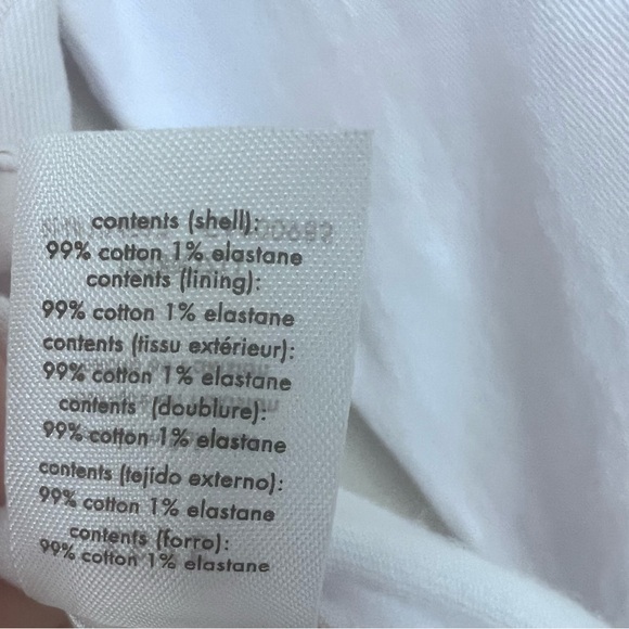 WeWoreWhat White Lt. Denim  Shacket Jacket Button up Top w/ Rust Stitching - Picture 5 of 8